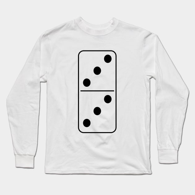 Domino Costume Double 3 Long Sleeve T-Shirt by Delta V Art